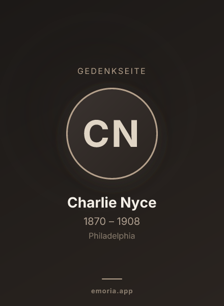 Gedenkportrait von Charlie Nyce