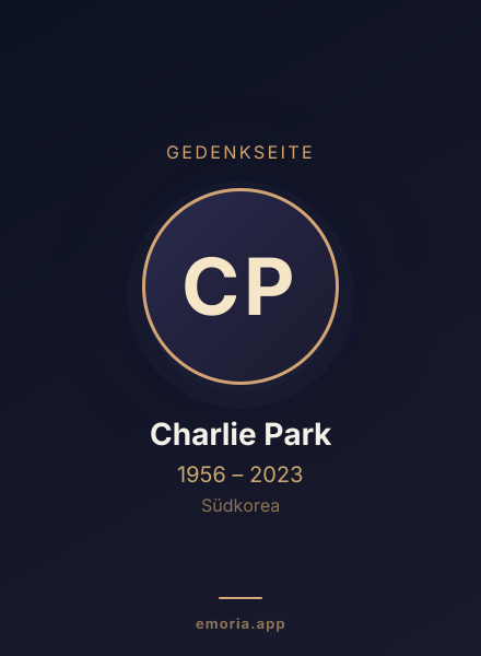 Gedenkportrait von Charlie Park
