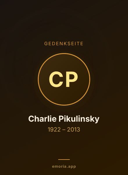Gedenkportrait von Charlie Pikulinsky