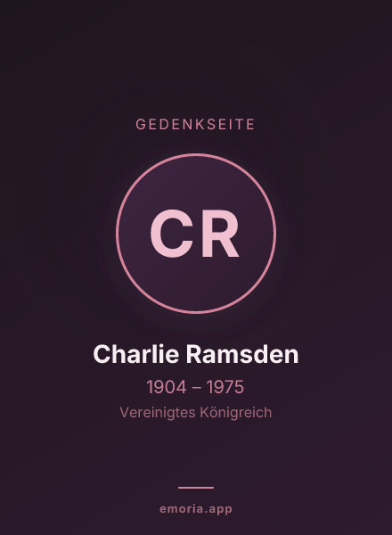Gedenkportrait von Charlie Ramsden