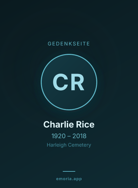 Gedenkportrait von Charlie Rice