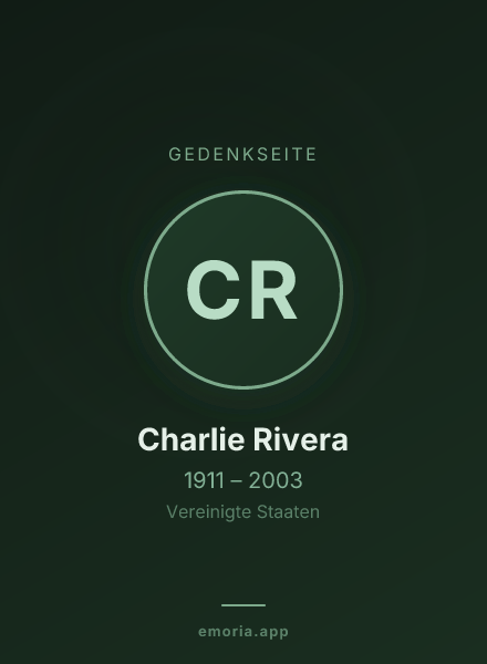 Gedenkportrait von Charlie Rivera