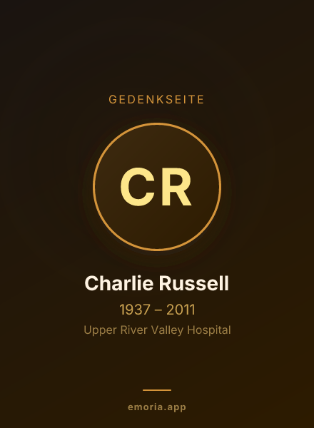 Gedenkportrait von Charlie Russell
