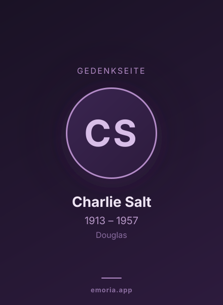 Gedenkportrait von Charlie Salt