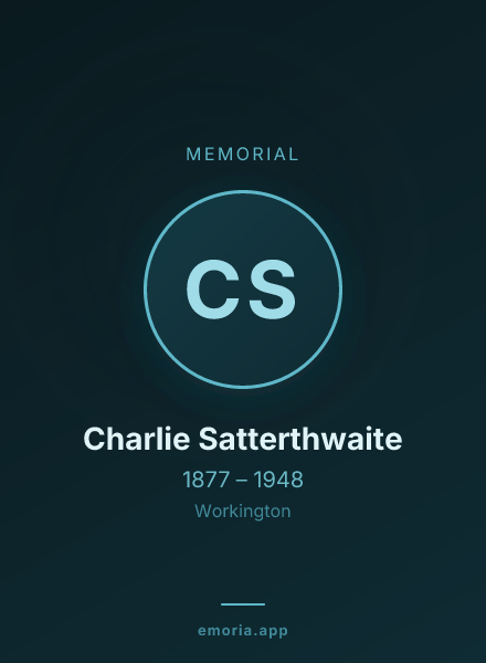Memorial portrait of Charlie Satterthwaite