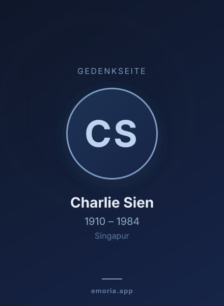 Gedenkportrait von Charlie Sien