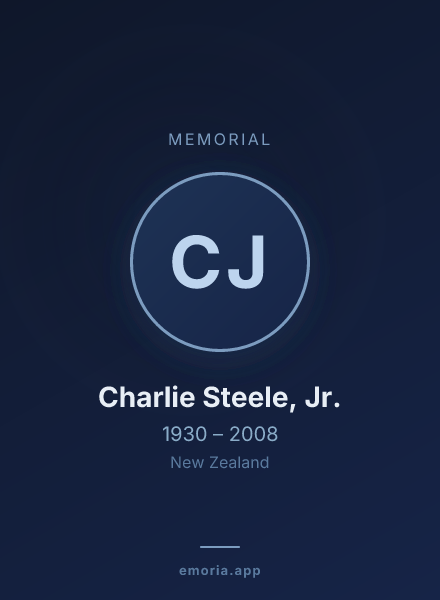 Memorial portrait of Charlie Steele, Jr.