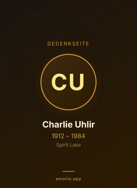 Gedenkportrait von Charlie Uhlir