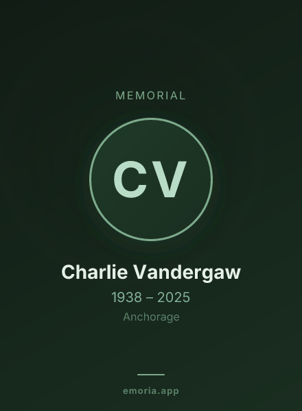 Memorial portrait of Charlie Vandergaw