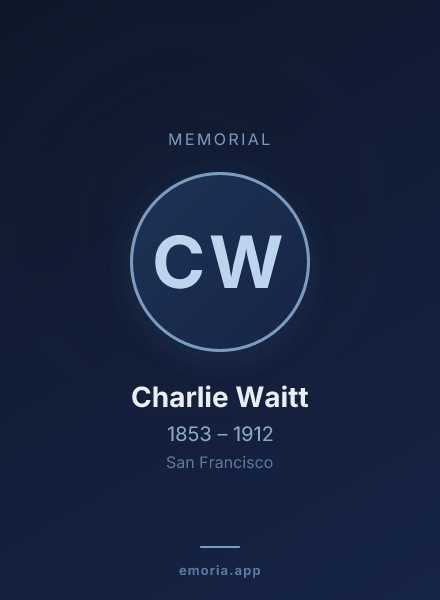 Memorial portrait of Charlie Waitt