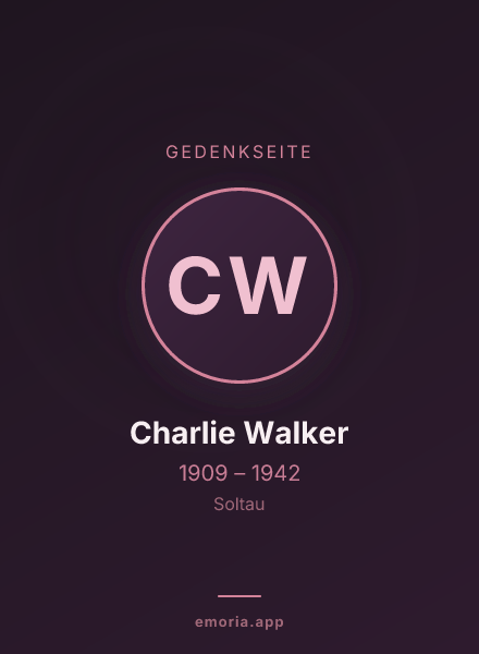 Gedenkportrait von Charlie Walker
