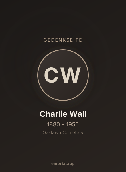 Gedenkportrait von Charlie Wall