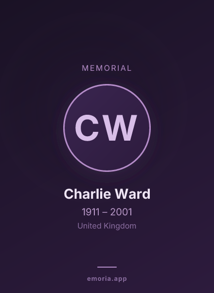 Memorial portrait of Charlie Ward