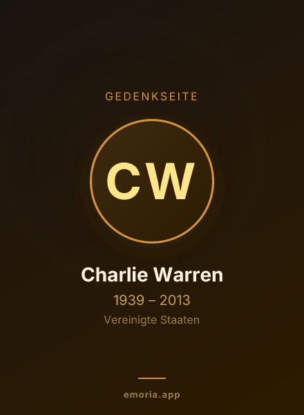 Gedenkportrait von Charlie Warren