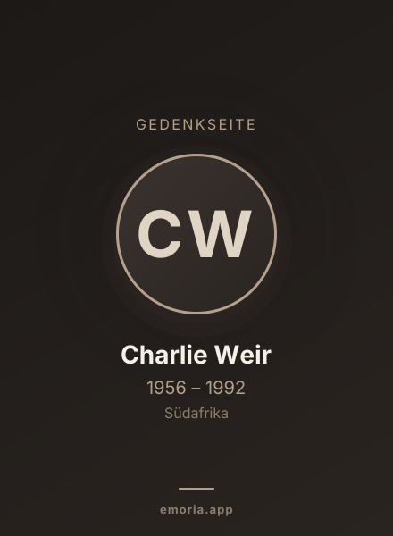 Gedenkportrait von Charlie Weir