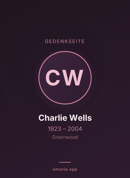 Gedenkportrait von Charlie Wells