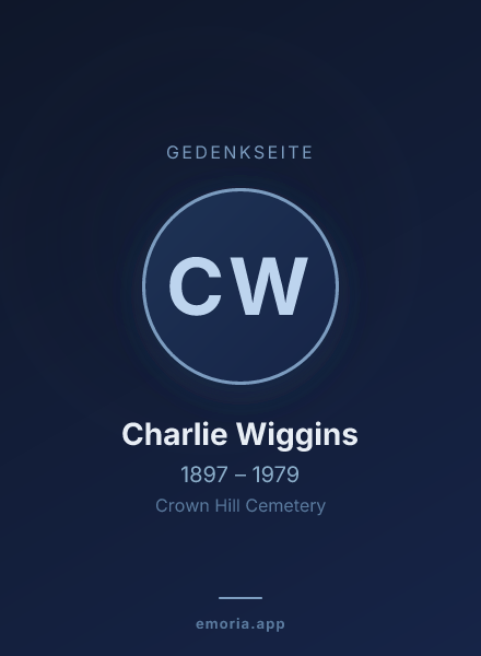 Gedenkportrait von Charlie Wiggins