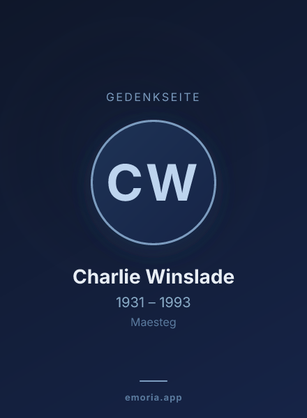 Gedenkportrait von Charlie Winslade