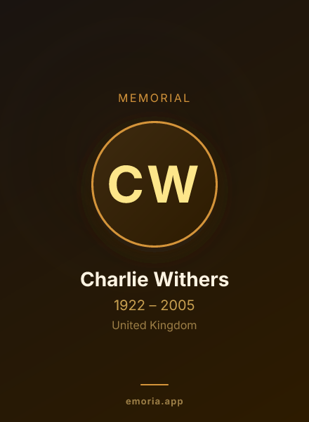Memorial portrait of Charlie Withers
