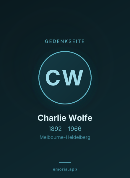 Gedenkportrait von Charlie Wolfe