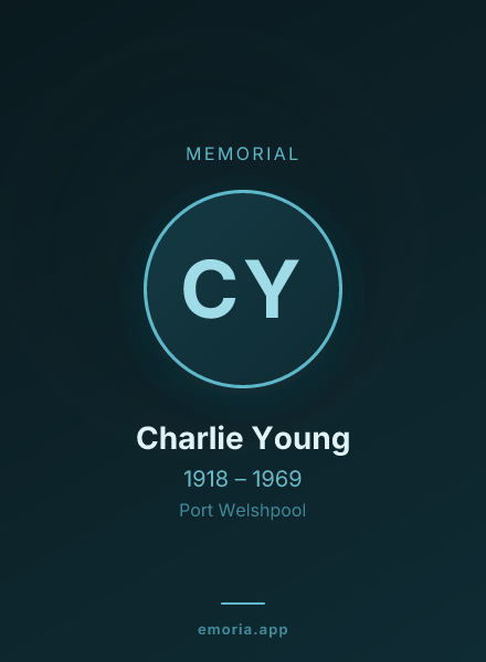 Memorial portrait of Charlie Young