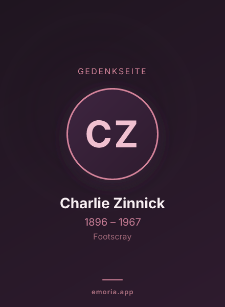 Gedenkportrait von Charlie Zinnick