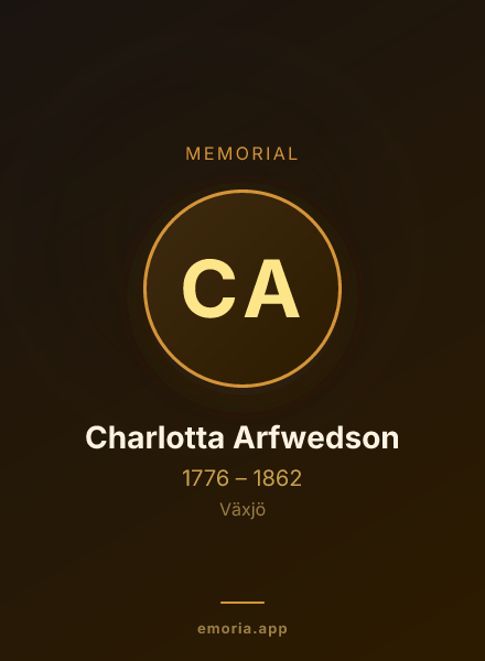 Memorial portrait of Charlotta Arfwedson