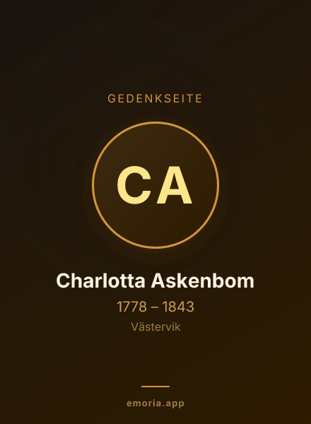 Gedenkportrait von Charlotta Askenbom
