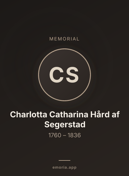 Memorial portrait of Charlotta Catharina Hård af Segerstad