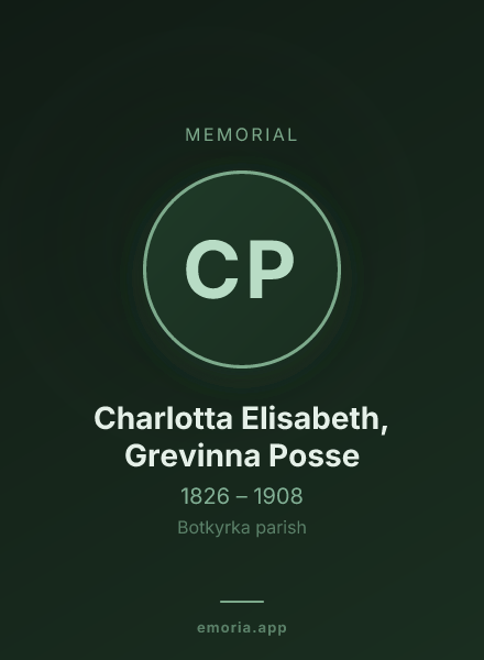 Memorial portrait of Charlotta Elisabeth, Grevinna Posse