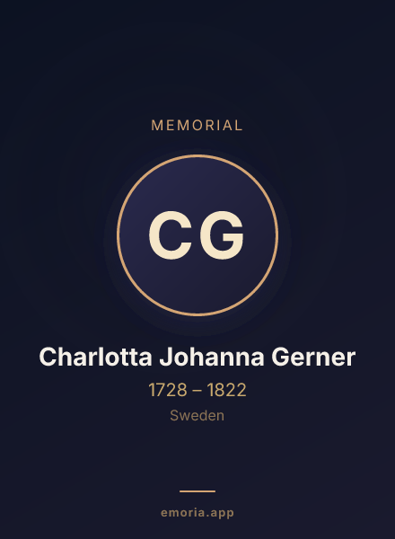 Memorial portrait of Charlotta Johanna Gerner