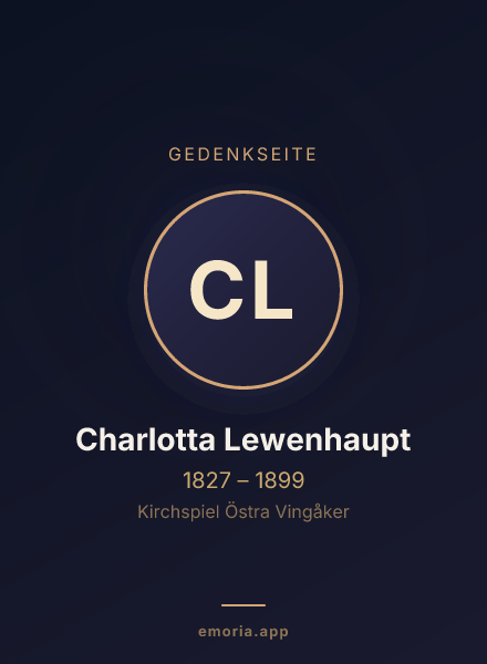Gedenkportrait von Charlotta Lewenhaupt