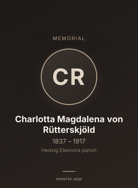 Memorial portrait of Charlotta Magdalena von Rütterskjöld
