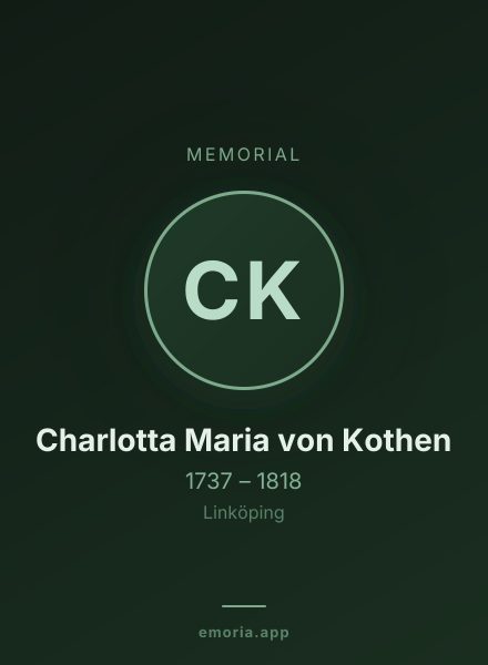Memorial portrait of Charlotta Maria von Kothen