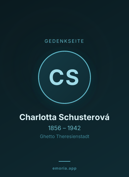 Gedenkportrait von Charlotta Schusterová