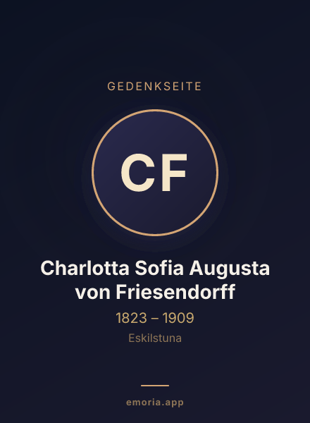 Gedenkportrait von Charlotta Sofia Augusta von Friesendorff