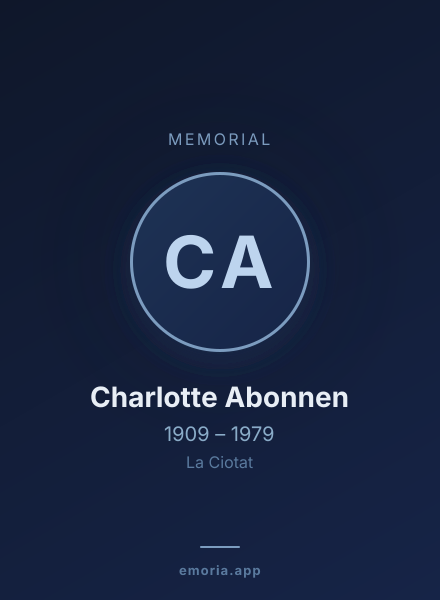 Memorial portrait of Charlotte Abonnen