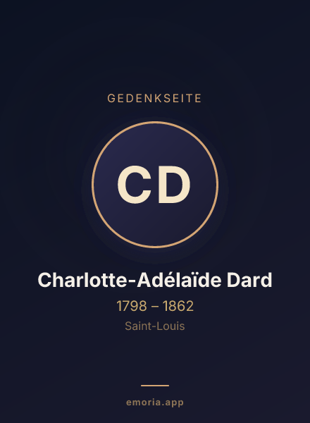 Gedenkportrait von Charlotte-Adélaïde Dard