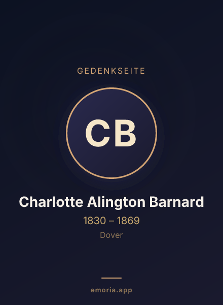 Gedenkportrait von Charlotte Alington Barnard