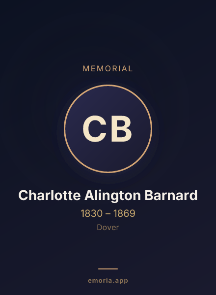 Memorial portrait of Charlotte Alington Barnard