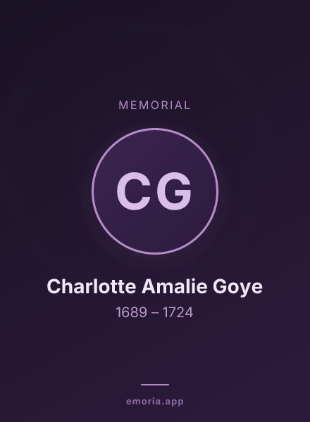 Memorial portrait of Charlotte Amalie Goye
