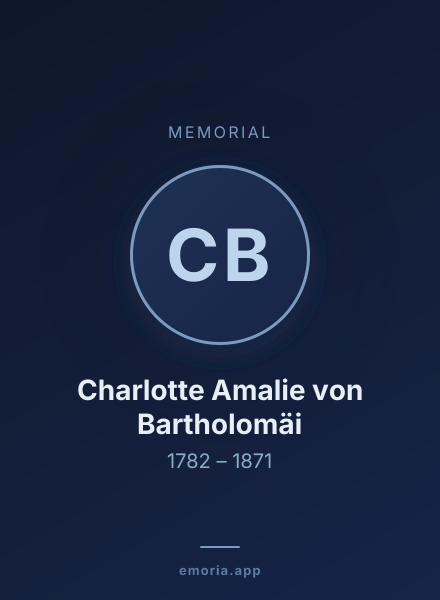 Memorial portrait of Charlotte Amalie von Bartholomäi