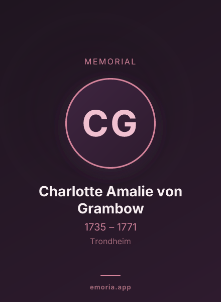 Memorial portrait of Charlotte Amalie von Grambow