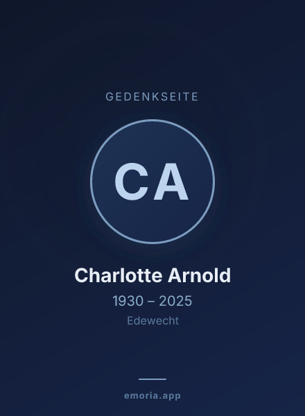Gedenkportrait von Charlotte Arnold