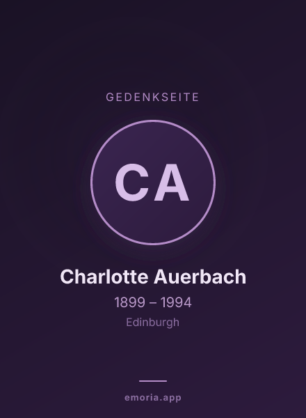 Gedenkportrait von Charlotte Auerbach