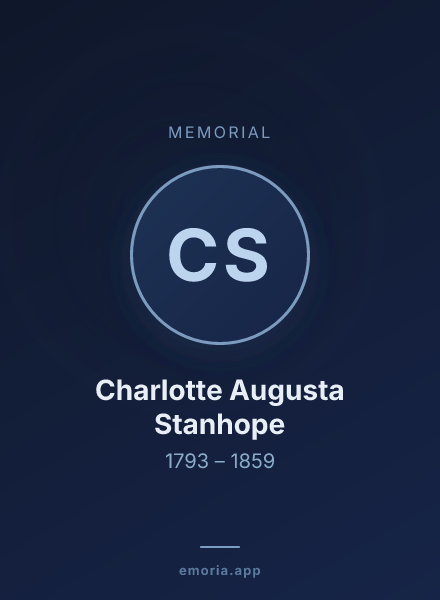 Memorial portrait of Charlotte Augusta Stanhope
