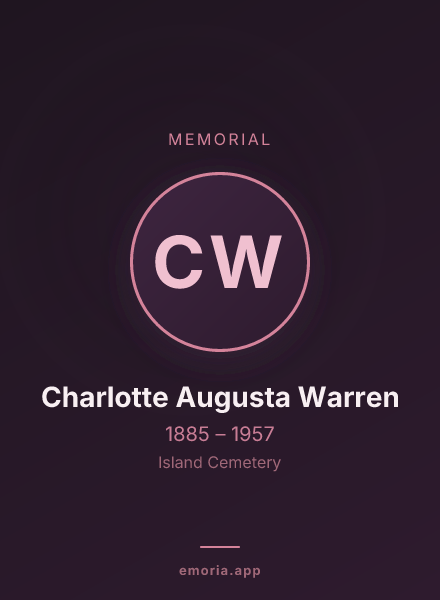 Memorial portrait of Charlotte Augusta Warren