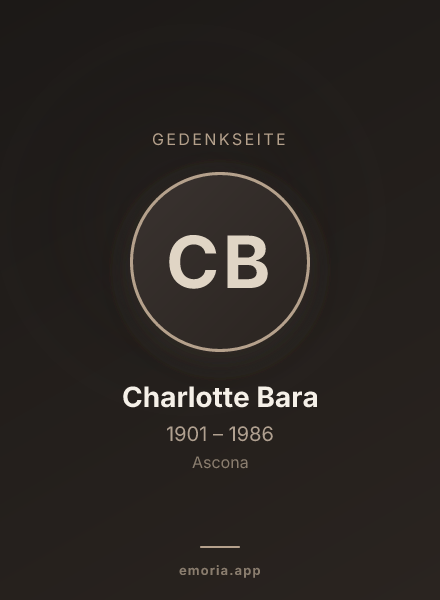 Gedenkportrait von Charlotte Bara
