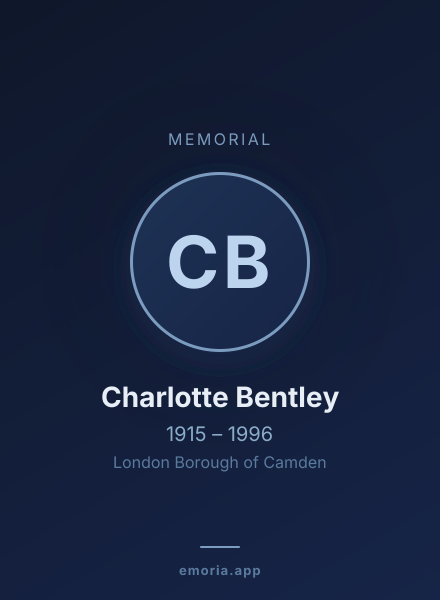 Memorial portrait of Charlotte Bentley