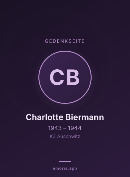 Gedenkportrait von Charlotte Biermann